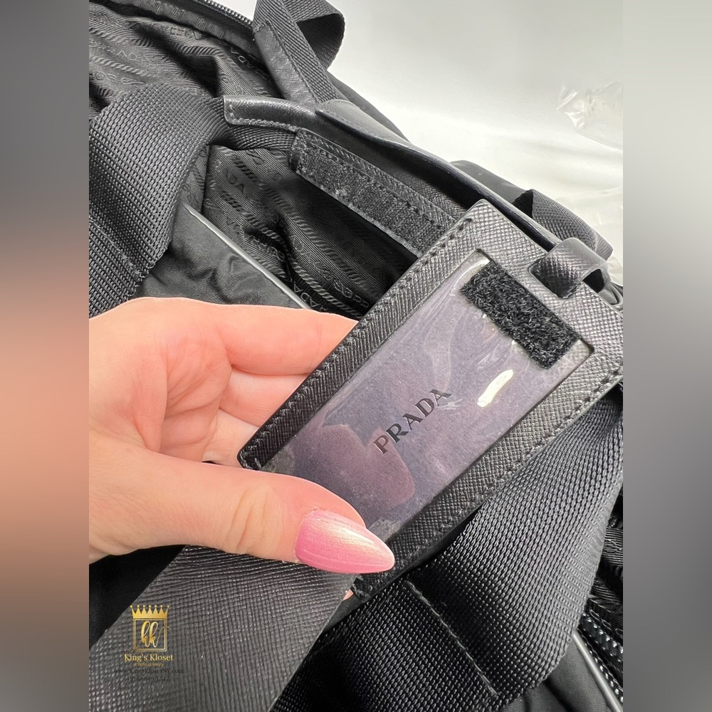Prada nylon leather trim travel bag - Picture 15 of 16
